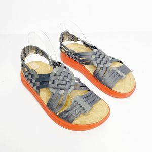 MALIBU Sandals CLASSIC ELASTIC Gray coral cushioned arch support womens 9 W9